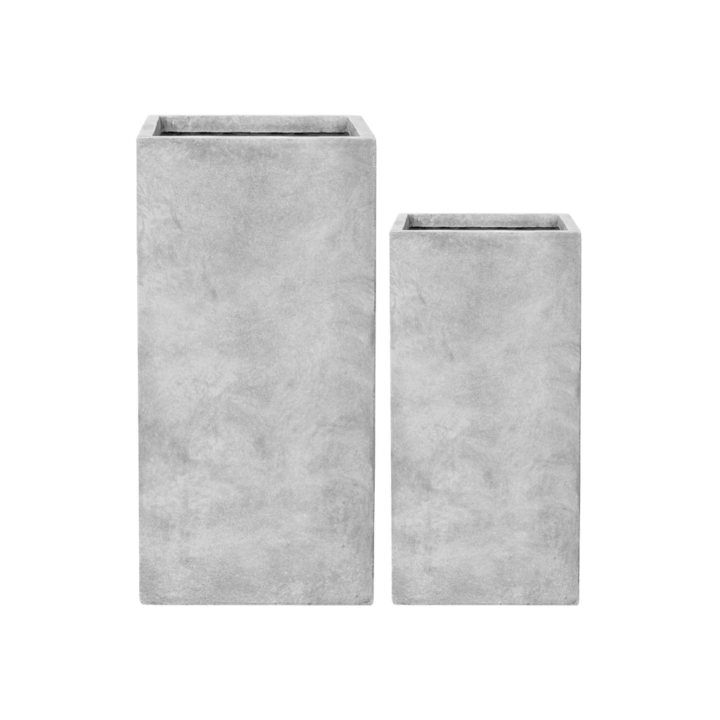 Beton-Pflanzkübel Hellgrau – (35 × 35 × 70 cm)